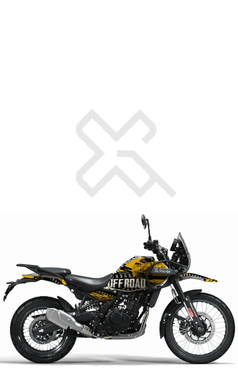 Off Road Edition Full Body Sticker for Himalayan 450 | Made in Premium Gloss Vinyl with FPF (Fade Protection Film), Waterproof, Precut Sticker, Pack of 1 for Both Side